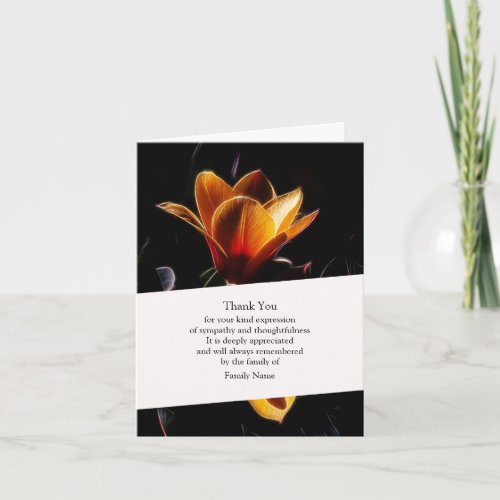 Fractalius Tulip Thank You Card