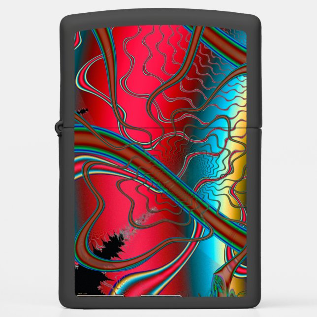 Fractallica 3D Fractal Psychedelic Zippo Lighter (Front)