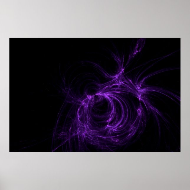 Fractals background gradient spiral poster (Front)