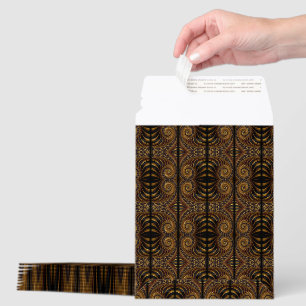 Fractals Black and Gold Shipping Envelope Mailers