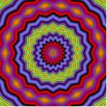 Fractalscope 32 cutout<br><div class="desc">This lovely kaleidoscope was digitally created from a fractal design and would be a fine addition to your home,  office,  or anywhere. Feel free to add your own words/pictures/background color via Zazzle's great customization tools.</div>