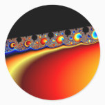 Fractasian Rings - Fractal Classic Round Sticker