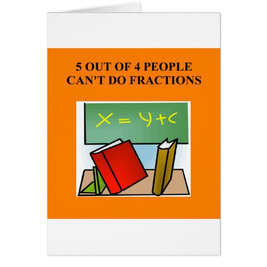 fraction math joke cards (Front)