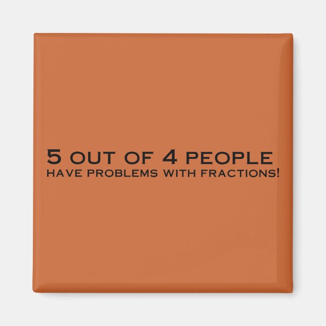 Fractions Are Cool Magnet (Front)