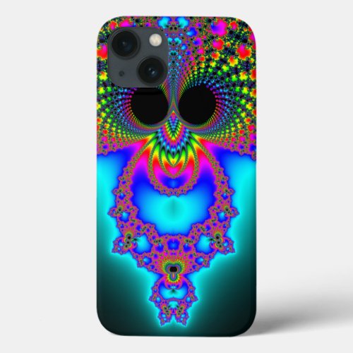 Fractowl Modern Neon Color Fractal Art iPhone 13 Case