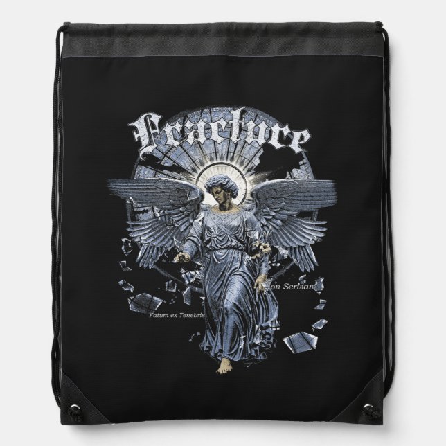 Fracture - Gothic Streetwear Design Drawstring Bag (Front)