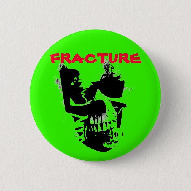 fracture skull pinback button (Front)
