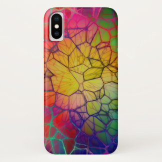 Fractured-Colorful Stained Glass iPhone X Case