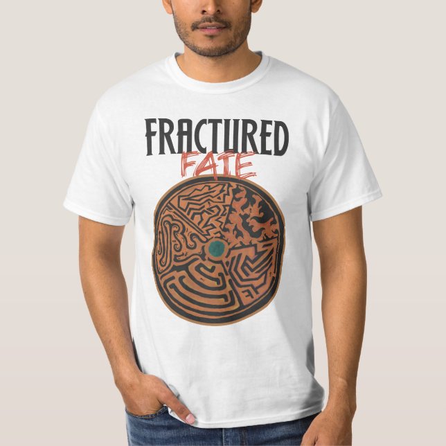 Fractured Fate shirt with authors and characters (Front)