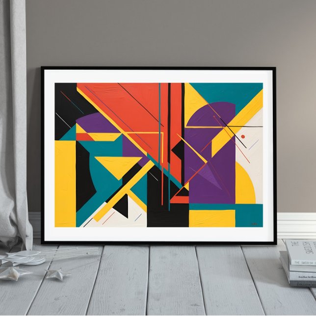 Fractured Rhythm" – Geometric Abstract Art Poster (Creator Uploaded)
