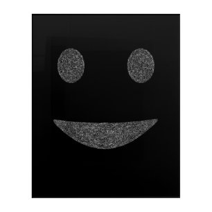 Fractured Smile – Minimal Dark Abstract Face Art