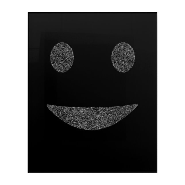 Fractured Smile – Minimal Dark Abstract Face Art (Front)