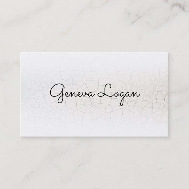 Fractured subtle elegant light minimalist business card (Front)