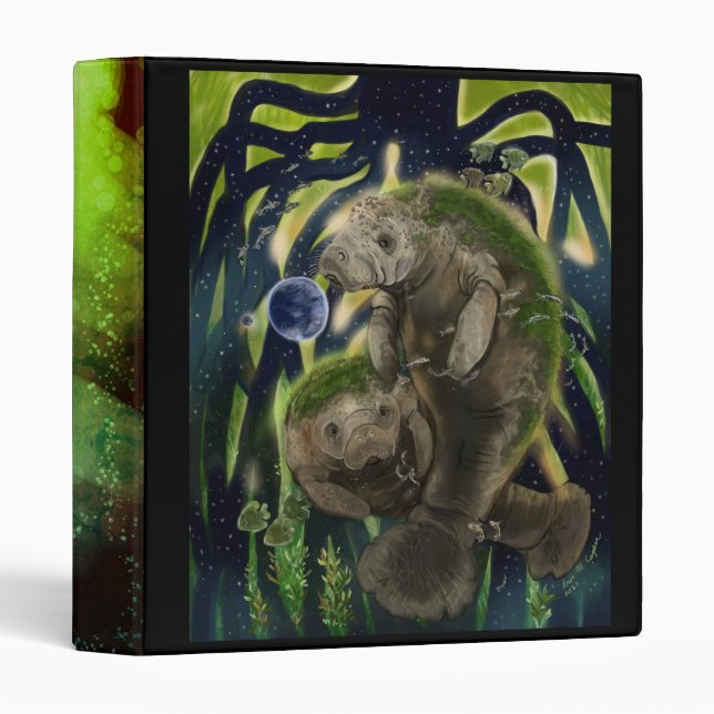 Fragile Balance Manatee  3 Ring Binder (Front/Spine)