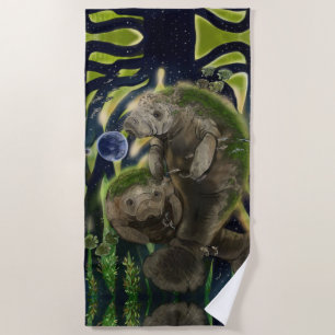Fragile Balance Manatee Beach Towel