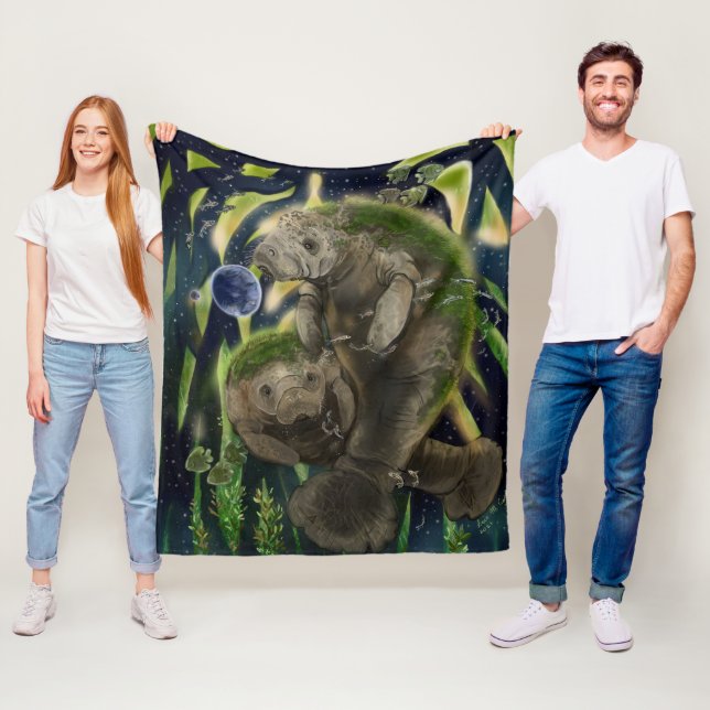Fragile Balance Manatee Fleece Blanket (In Situ)