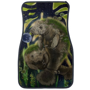 Fragile Balance Manatees Car Floor Mat