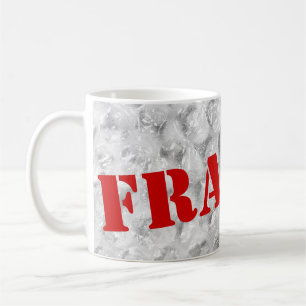Fragile coffee mug Bubble wrap design