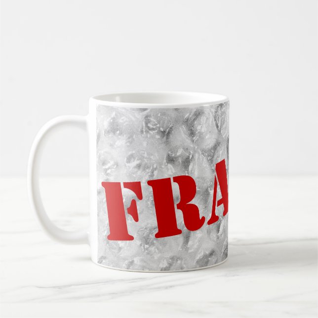 Fragile coffee mug  | Bubble wrap design (Left)