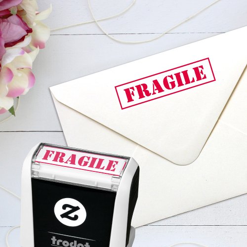 Fragile Custom Framed Text Office Self_inking Stamp