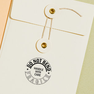 Fragile, Do not Bend, Packaging Rubber Stamp
