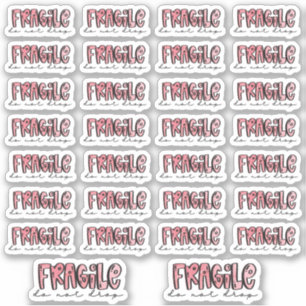 Fragile, Do Not Drop - Watercolor Stickers