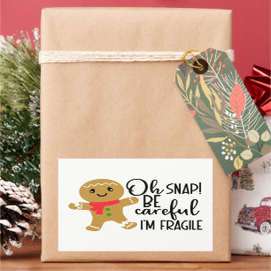 Fragile Gingersnap Rectangular Sticker