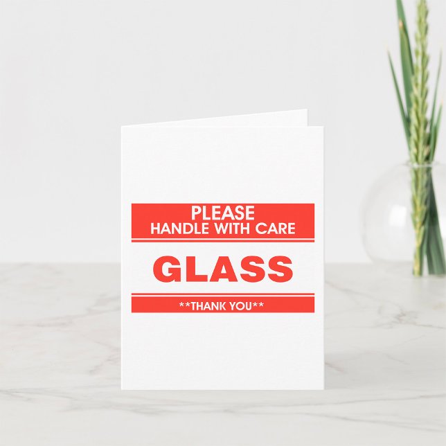 Fragile Glass Handle With Care Warning Card (Creator Uploaded)