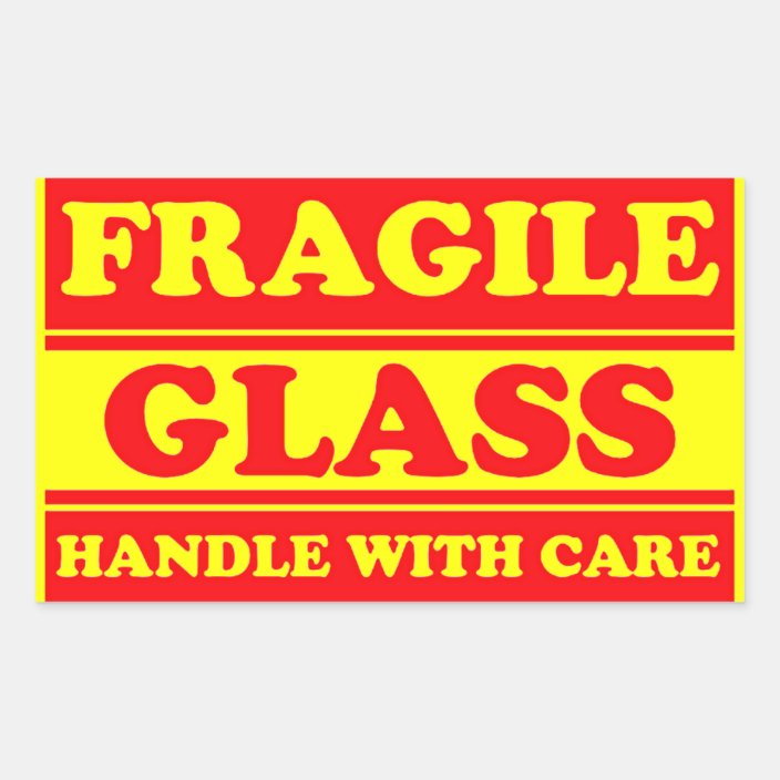 Fragile Glass Shipping Label Zazzle Com