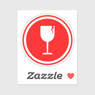 Fragile Glass Stickers for Shipping