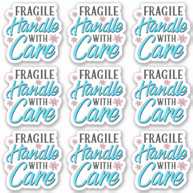 Fragile Handle With Care  Business Packaging Label (Front)