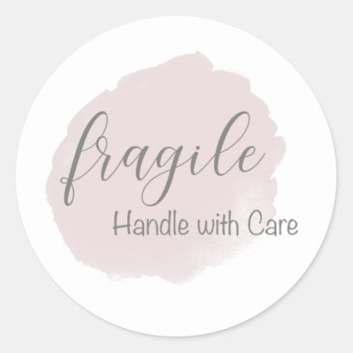 Fragile Handle with Care Classic Round Sticker