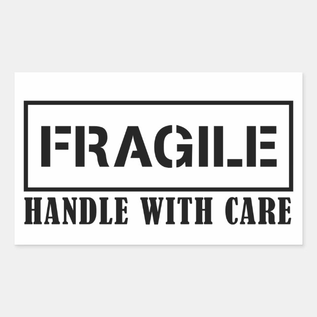 Fragile handle with care fragile sticker (Front)