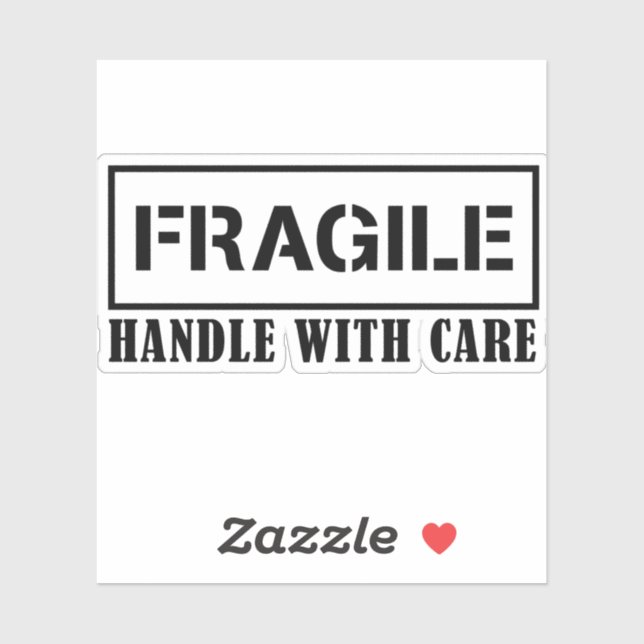 Fragile handle with care - Fragile sticker (Sheet)