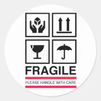  Handle With Care Label (Black And White Tag Design