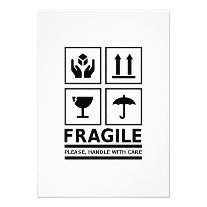 Fragile Handle with Care Invites