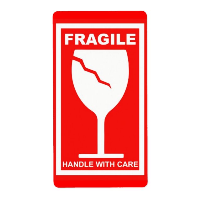Fragile Handle With Care Label (Front)