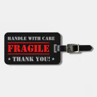 Handle with care luggage tag clearance