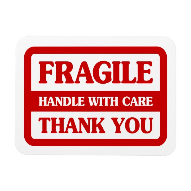 Fragile Handle With Care Magnet (Horizontal)