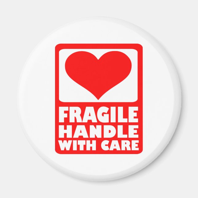 Fragile handle with care magnet (Front)