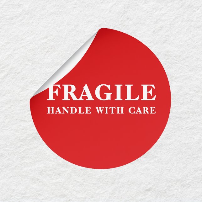 Fragile Handle With Care Red Shipping Sticker (Creator Uploaded)