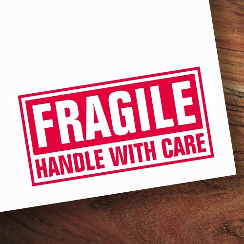 Fragile handle with care self_inking stamp