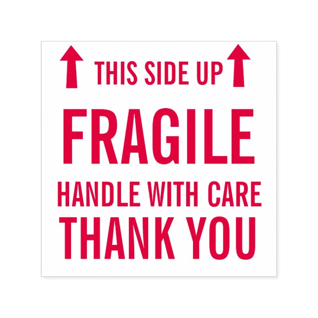 Fragile Handle With Care Shipping  Self-inking Stamp (Design)