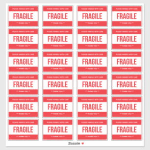 Fragile Handle With Care Shipping Sticker