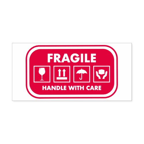 Fragile Handle with Care signs Self_inking Stamp