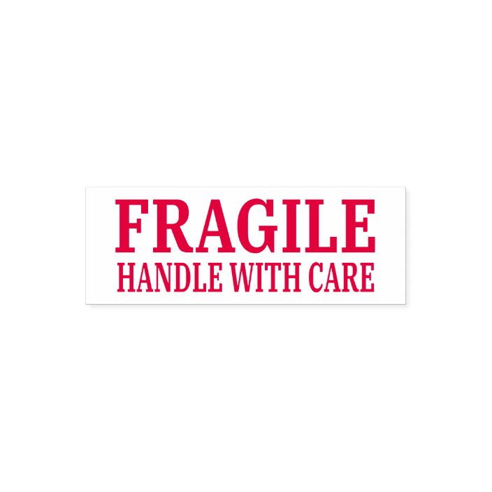 Fragile Handle With Care Simple Self Inking Stamp Zazzle Com