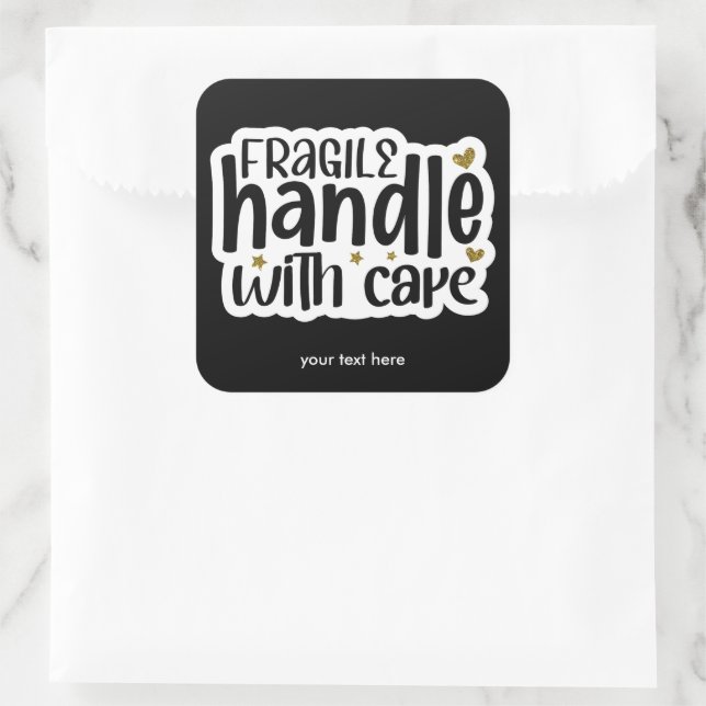 Fragile handle with care sticker (Bag)