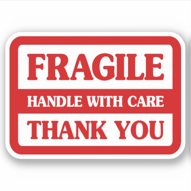 Fragile Handle With Care Sticker (Front)