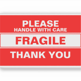 Fragile Handle With Care Sticker Warning Label