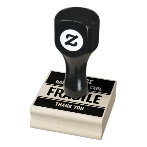 Fragile Handle With Care Warning Rubber Stamp